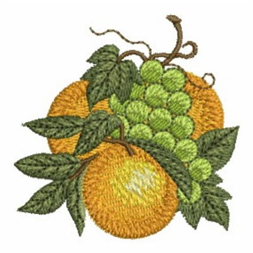 Oranges & Grapes Machine Embroidery Design