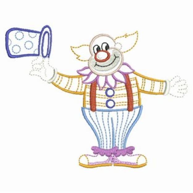 Picture of Vintage Clown Machine Embroidery Design