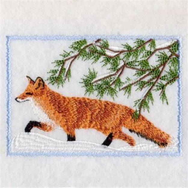 Picture of Walking Fox Machine Embroidery Design