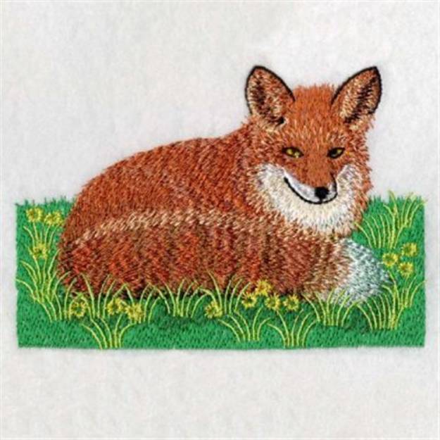 Picture of Laying Fox Machine Embroidery Design