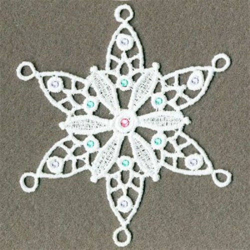 FSL Colorful Snowflake Machine Embroidery Design