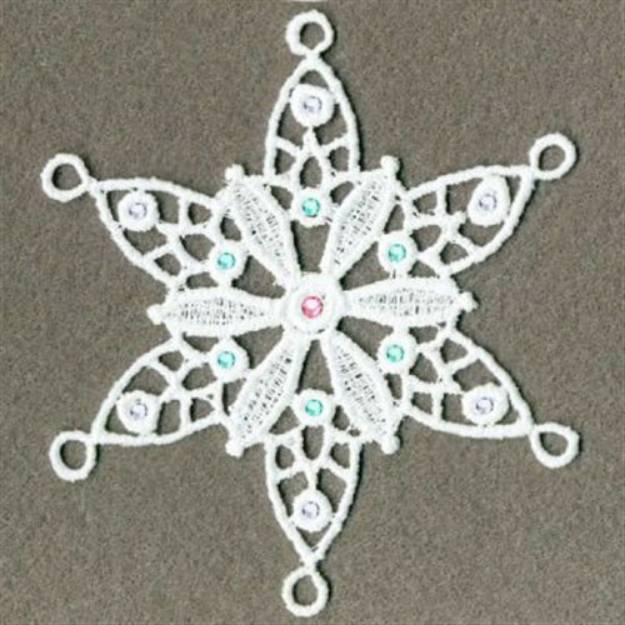 Picture of FSL Colorful Snowflake Machine Embroidery Design