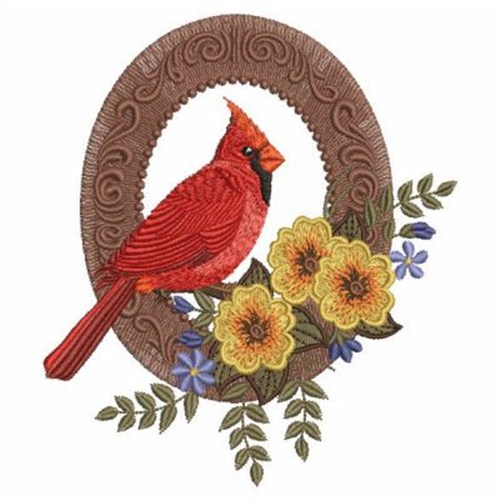 Victorian Cardinal Machine Embroidery Design