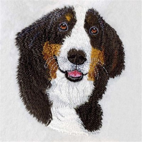 Bernese Dog Head Machine Embroidery Design