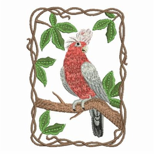 Rose-Breasted Cockatoo Machine Embroidery Design