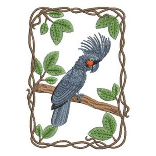 Palm Cockatoo Machine Embroidery Design