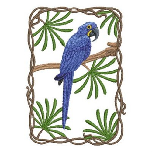 Hyacinth Macaw Machine Embroidery Design