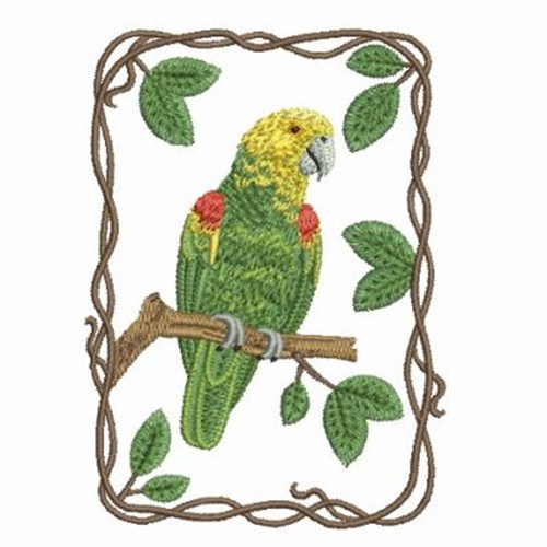 Double Yellow Head Machine Embroidery Design