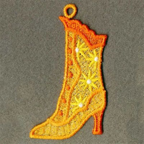 FSL Victorian Boot Machine Embroidery Design