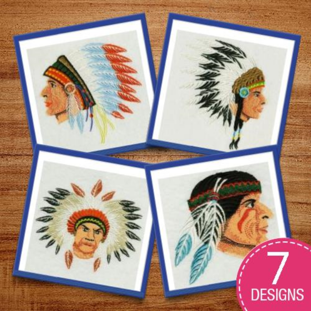 Picture of American Indian Embroidery Design Pack
