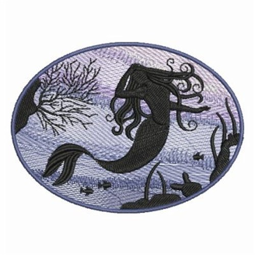Mermaid Scene Machine Embroidery Design