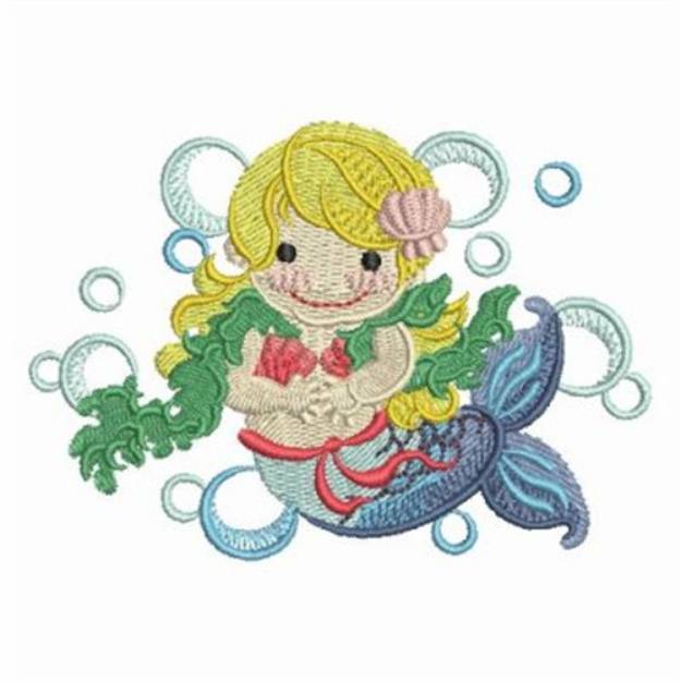 Picture of Mermaid Girl Machine Embroidery Design