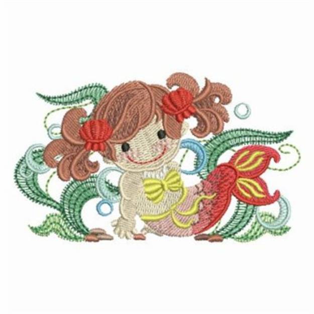 Picture of Smiling Mermaid Machine Embroidery Design