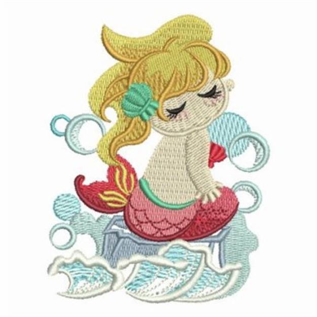 Picture of Cute Little Mermaid Machine Embroidery Design