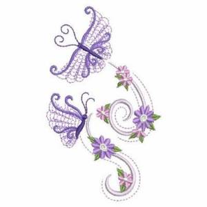 Picture of Petals In Flight Machine Embroidery Design