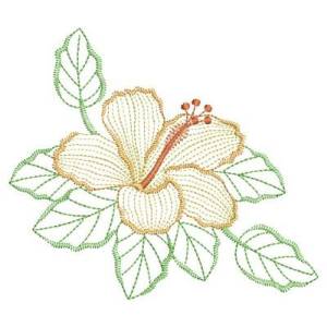 Picture of Vintage Hibiscus 2 Machine Embroidery Design