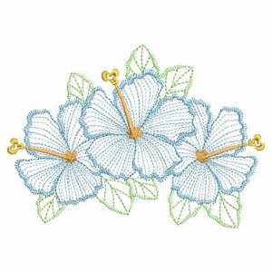 Picture of Vintage Hibiscus 2 Machine Embroidery Design