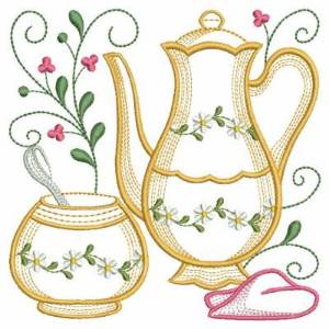 Picture of Tea Time Blocks Machine Embroidery Design