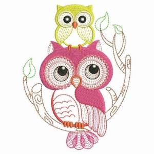 Picture of Cute Owls 2 Machine Embroidery Design