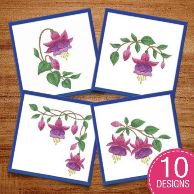 Picture of Fuchsia 2 Embroidery Design Pack