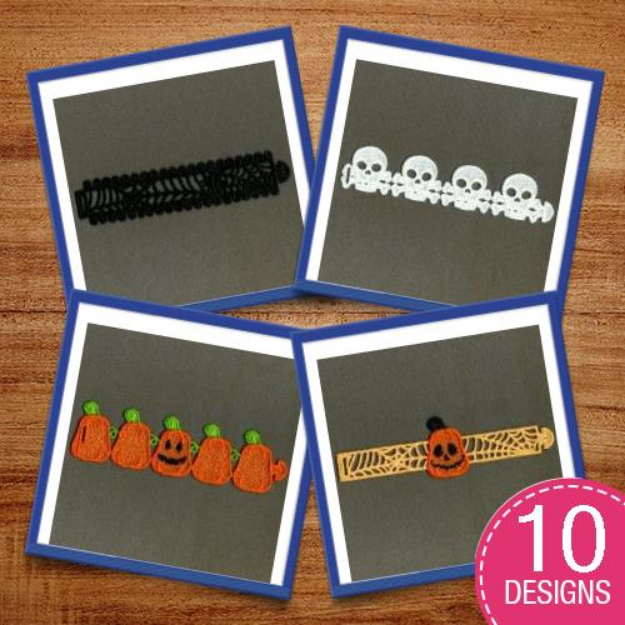Picture of FSL Halloween Napkin Rings Embroidery Design Pack
