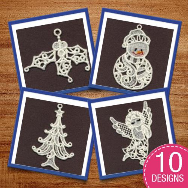 Picture of FSL Filigree Christmas 3 Embroidery Design Pack