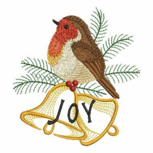 Picture of Christmas Robin Machine Embroidery Design