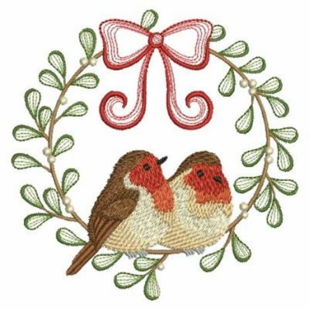 Picture of Christmas Robin Machine Embroidery Design