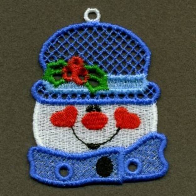Picture of FSL Snowman Hanger Machine Embroidery Design