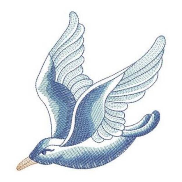Picture of Sketched Seagull Machine Embroidery Design