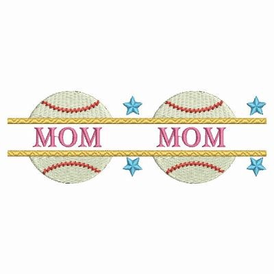 Baseball Mom Machine Embroidery Design