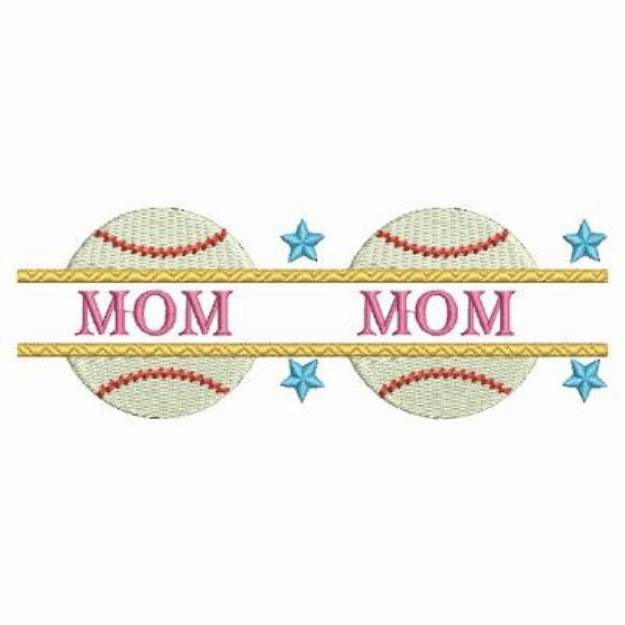 Picture of Baseball Mom Machine Embroidery Design