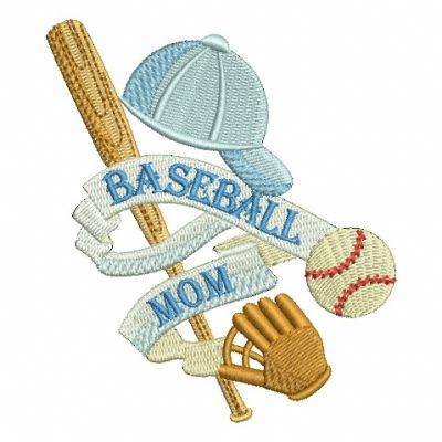 Baseball Mom Machine Embroidery Design