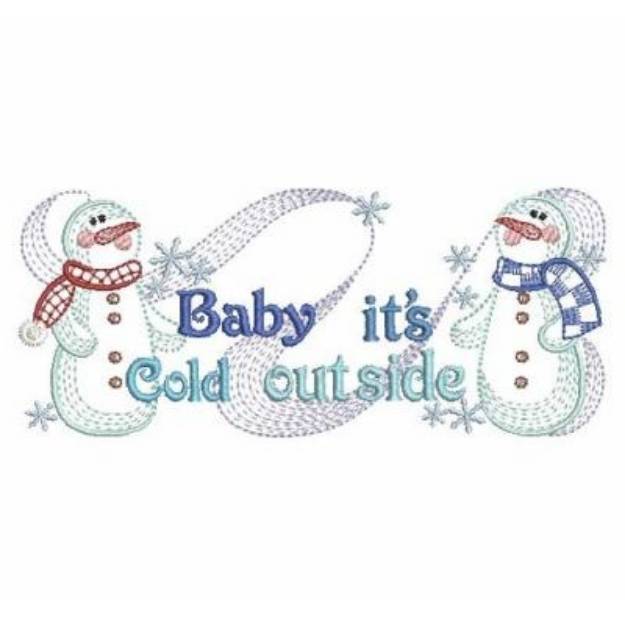 Picture of Winter Snowmen Machine Embroidery Design