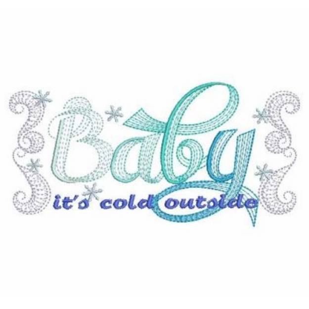 Picture of Winter Saying Machine Embroidery Design