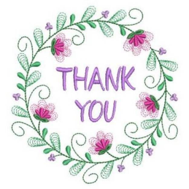 Picture of Thank You Machine Embroidery Design