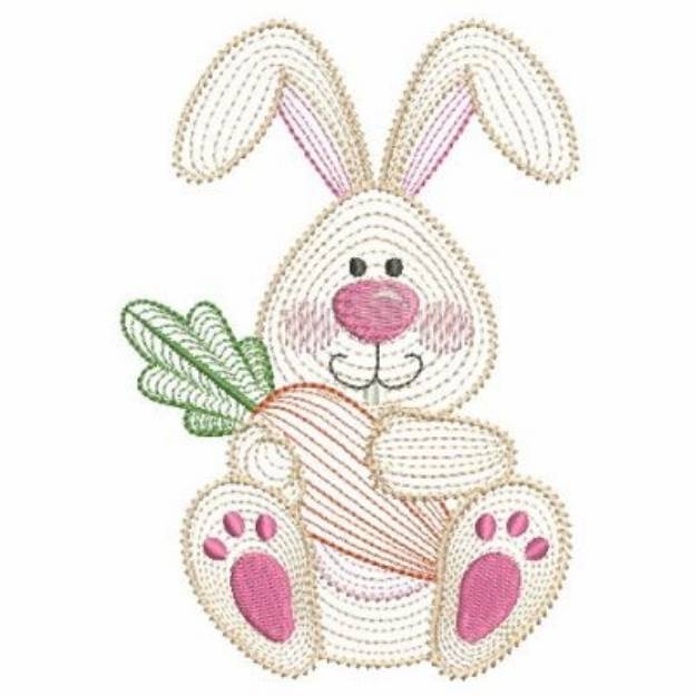 Picture of Carrot Bunny Machine Embroidery Design