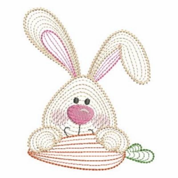 Picture of Bunny Carrot Machine Embroidery Design
