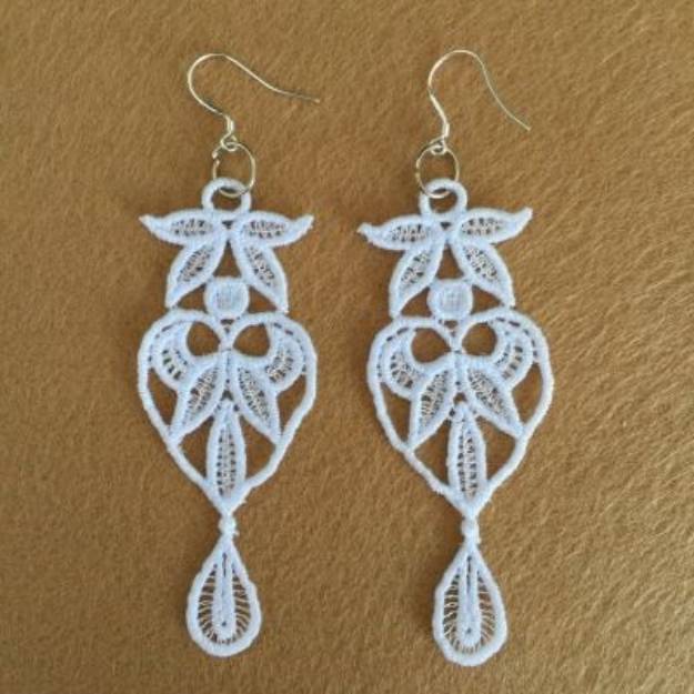 Picture of FSL Dangle Earring Machine Embroidery Design