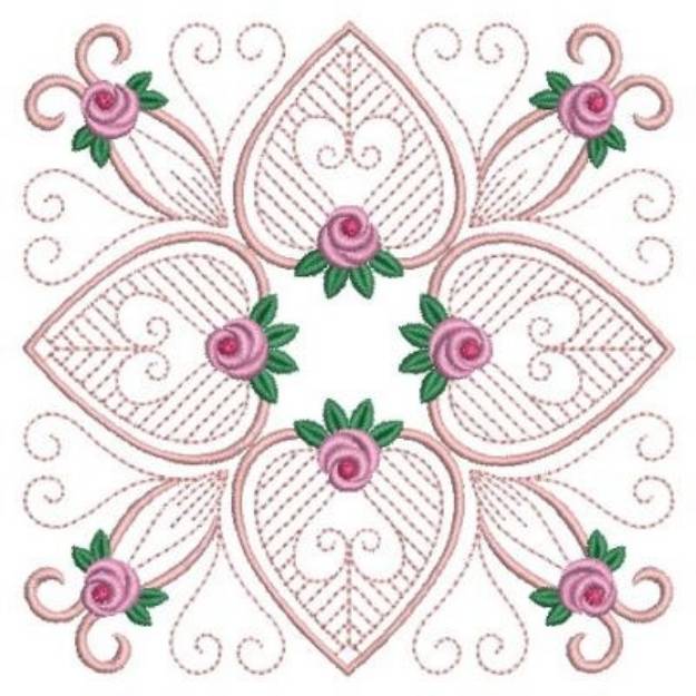 Picture of Quilt Roses Machine Embroidery Design