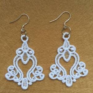 Picture of FSL Dangle Earrings Machine Embroidery Design