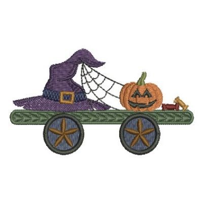 Halloween Train Machine Embroidery Design