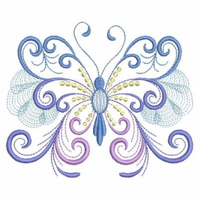 Decorative Butterflies Machine Embroidery Design