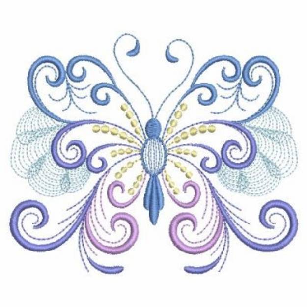 Picture of Decorative Butterflies Machine Embroidery Design