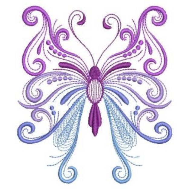 Picture of Swirl Butterflies Machine Embroidery Design
