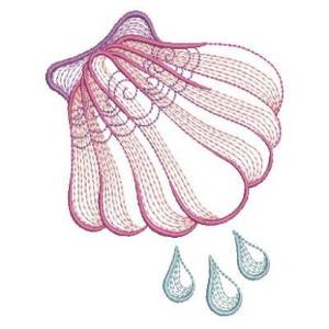 Picture of Baptism Shell Machine Embroidery Design