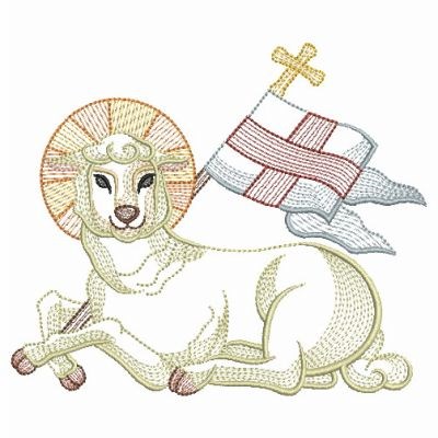 Christian Lamb Machine Embroidery Design