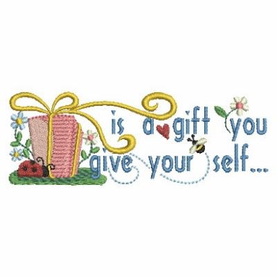 Gift You Give Yourself Machine Embroidery Design
