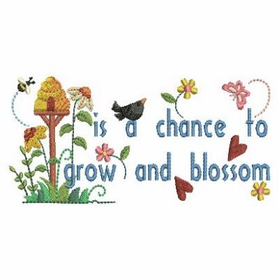 Grow And Bloom Machine Embroidery Design