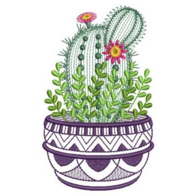 Picture of Cactus Bloom Machine Embroidery Design